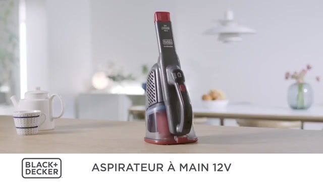 Black & Decker BHHV315J-QW aspirateur de table Noir, Rouge Sans sac