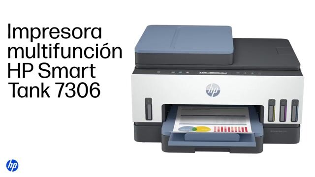 HP Smart Tank Imprimante Tout-en-un 7306, Impression, numérisation, copie, chargeur automatique de documents, sans fil, Chargeur automatique de documents de 35 pages, Numérisation vers PDF, Impression recto-verso