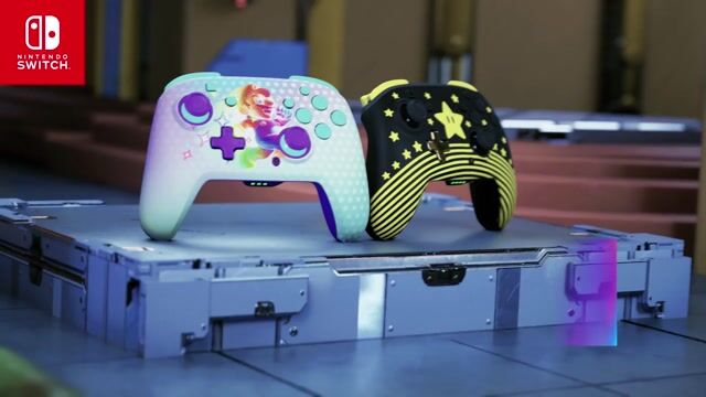 Turtle Beach Rematch Super Mario Star Manette sans fil w/ brille dans le noir et sous licence officielle Nintendo – pas de bouton C