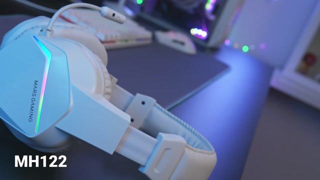 Mars Gaming MH122 Rosa, Cascos Gaming FRGB Over Ear con Micrófono, Sonido HiFi, Cancelación de Sonido, Ultraligeros, PS4 PS5 Xbox Switch Tablet Windows Mac